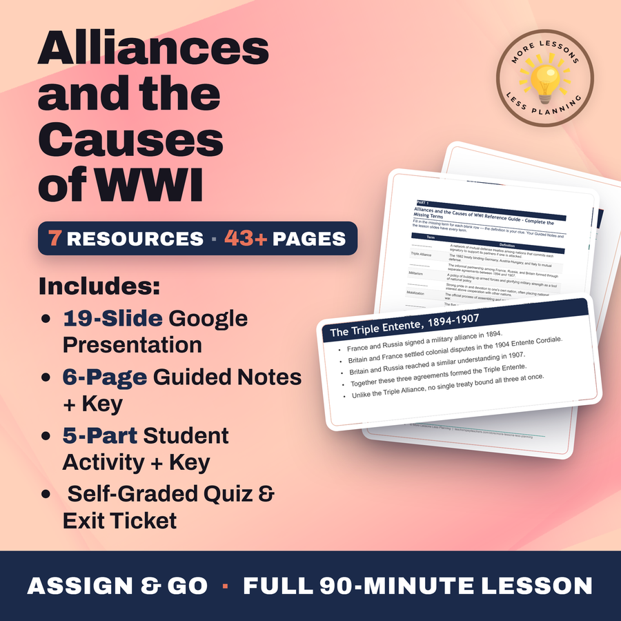 Alliances and the Causes of WWI cover