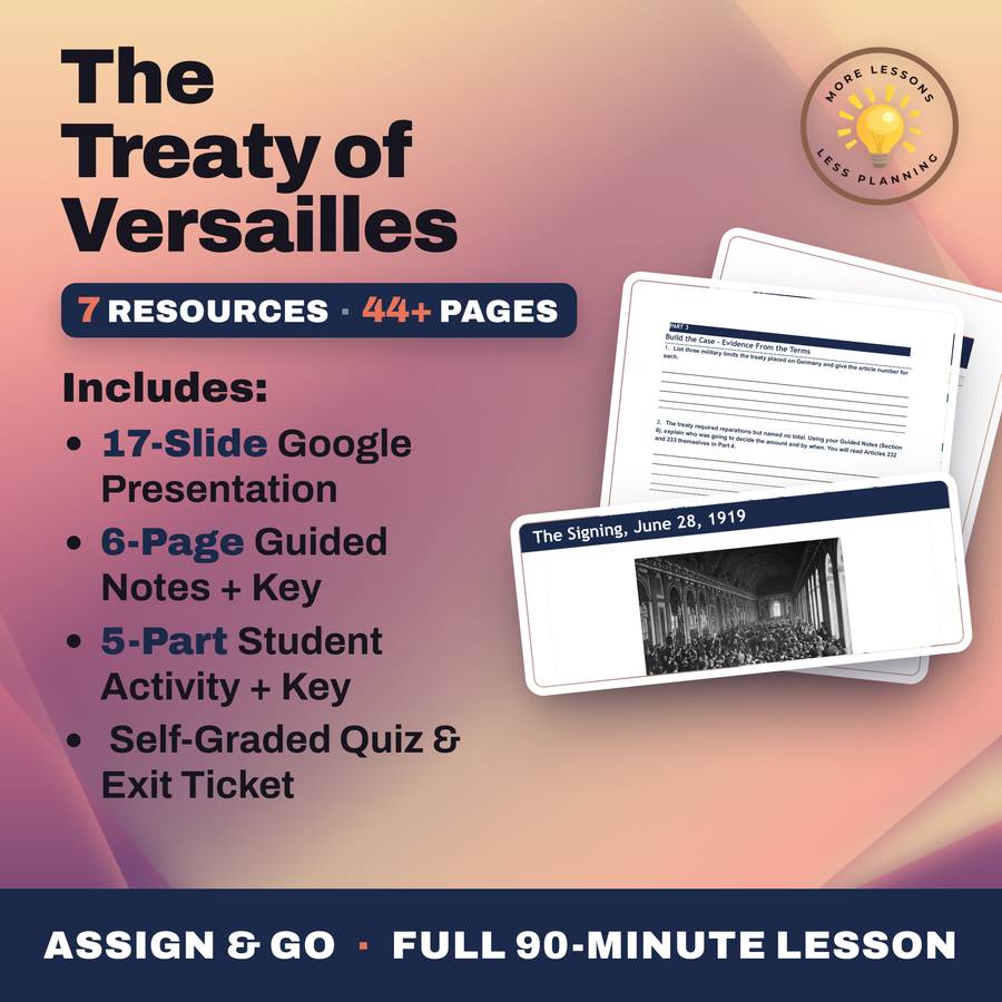 The Treaty of Versailles cover